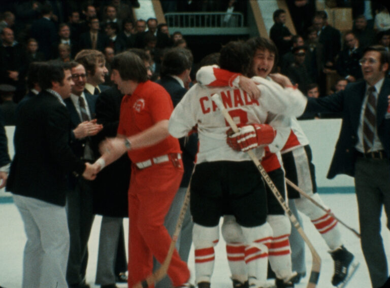 Summit 72 Team Canada celebrates in Moscow. Photo courtesy Hockey Hall of Fame and 72 Summit Productions Inc